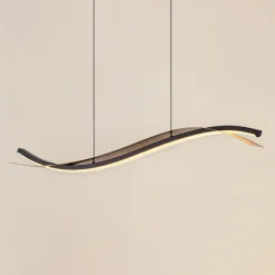 Pendellamper|Pendellamper ^ Lucande LED-hængelampe Alevia, sort/guld, CCT