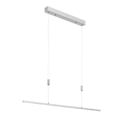 Lucande Arbejdsrum/Kontor|Pendellamper > LED-hængelampe Arnik, 120 cm, nikkelfarvet, dæmpbar