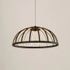 Pendellamper ^ Lucande LED-hængelampe Attea, sort, Ø 40 cm, aluminium