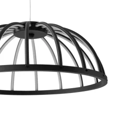 Pendellamper ^ Lucande LED-hængelampe Attea, sort, Ø 40 cm, aluminium