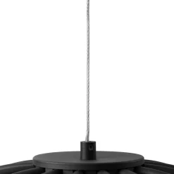 Pendellamper ^ Lucande LED-hængelampe Attea, sort, Ø 40 cm, aluminium