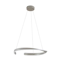 Lucande Pendellamper|Pendellamper > LED-hængelampe Eloura, sølv, Ø58cm, metal, CCT