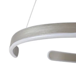 Lucande Pendellamper|Pendellamper > LED-hængelampe Eloura, sølv, Ø58cm, metal, CCT