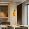 Pendellamper|Pendellamper ^ Lucande LED-hængelampe Fay, orange/mørkegrøn, glas, Ø 15 cm