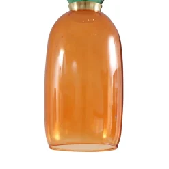 Pendellamper|Pendellamper ^ Lucande LED-hængelampe Fay, orange/mørkegrøn, glas, Ø 15 cm