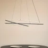 Lucande Pendellamper|Pendellamper > LED-hængelampe Gavril, 100 cm, sort, dæmpbar