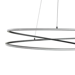 Lucande Pendellamper|Pendellamper > LED-hængelampe Gavril, 100 cm, sort, dæmpbar