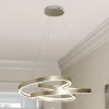 Lucande Pendellamper > LED-hængelampe Gunbritt, Ø 80 cm, sølv, dæmpbar