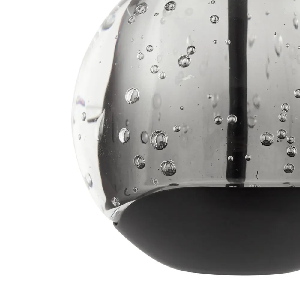 Lucande Pendellamper > LED-hængelampe Hayley, sort, 9 lyskilder, glas