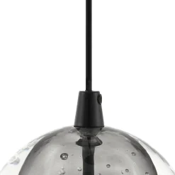 Lucande Pendellamper > LED-hængelampe Hayley, sort, 9 lyskilder, glas