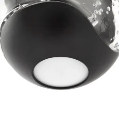 Lucande Pendellamper > LED-hængelampe Hayley, sort, 9 lyskilder, glas