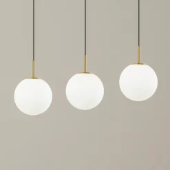 Lucande Pendellamper|Pendellamper > LED-hængelampe Joran, 3 lyskilder, hvid, glas