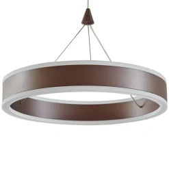 Lucande Pendellamper > LED-hængelampe Kolo, 86 cm, 2 lyskilder, brun, dæmpbar