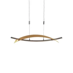 Lucande Pendellamper|Pendellamper > LED-hængelampe Marija, 91 cm, guldfarvet, dæmpbar