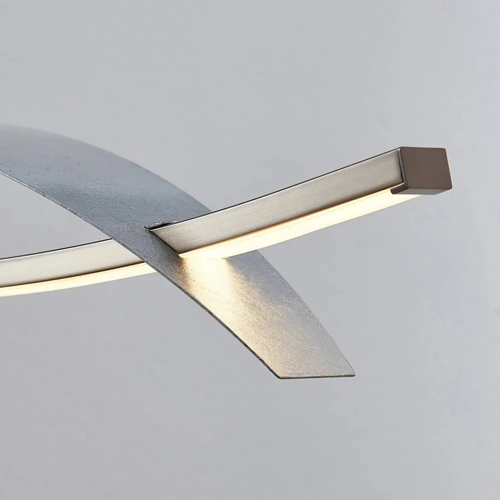 Lucande Pendellamper|Pendellamper > LED-hængelampe Marija, 91 cm, sølv, dæmpbar