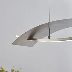 Lucande Pendellamper|Pendellamper > LED-hængelampe Marija, 91 cm, sølv, dæmpbar