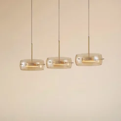 Lucande Pendellamper|Pendellamper > LED-hængelampe Martis, ravfarvet, 3 lyskilder, dæmpbar