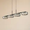 Lucande Pendellamper|Pendellamper > LED-hængelampe Martis, sort, 4 lyskilder, dæmpbar