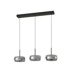 Pendellamper|Pendellamper ^ Lucande LED-hængelampe Martis, sort, 3 lyskilder, step-dæmpbar