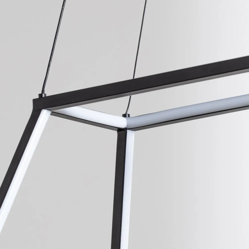 Lucande Pendellamper > LED-hængelampe Mensola, sort, aluminium, 75 cm