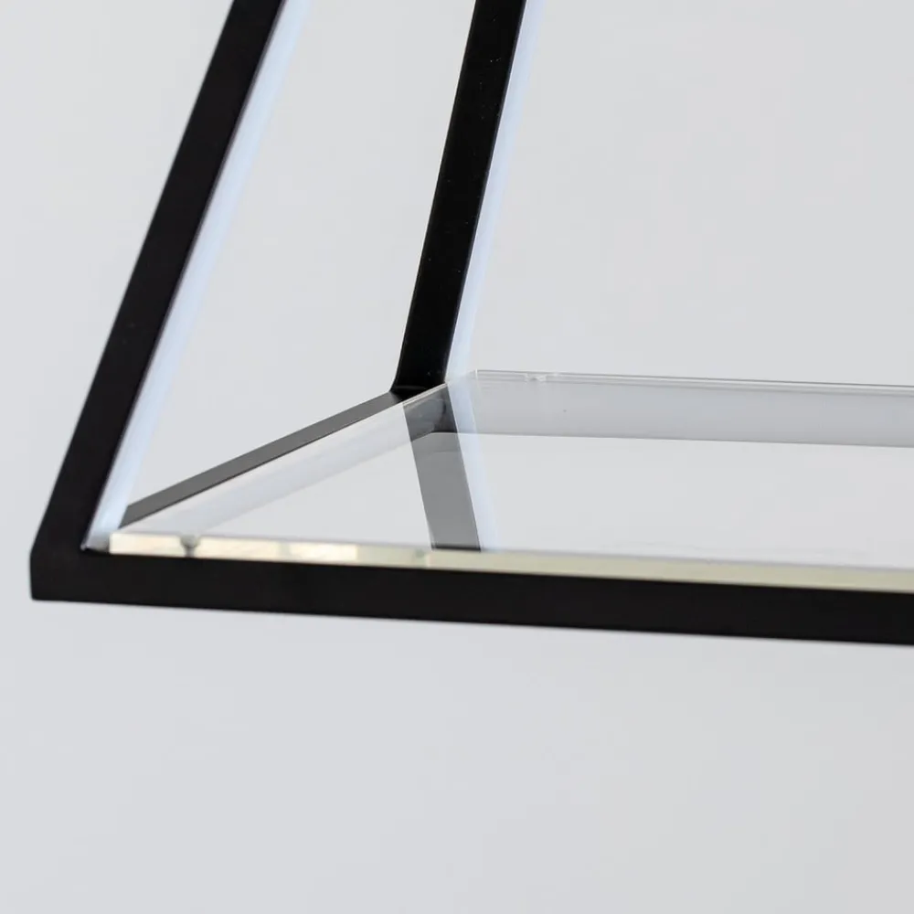 Lucande Pendellamper > LED-hængelampe Mensola, sort, aluminium, 75 cm
