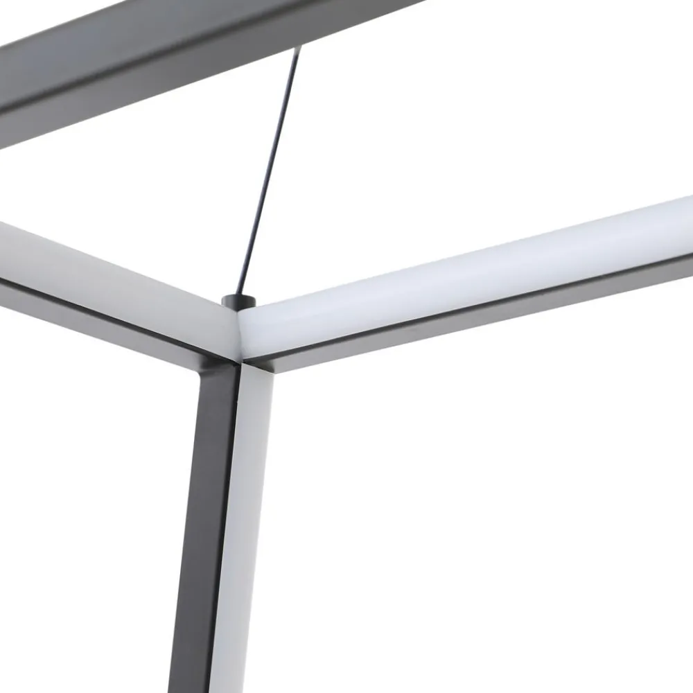 Lucande Pendellamper > LED-hængelampe Mensola, sort, aluminium, 75 cm