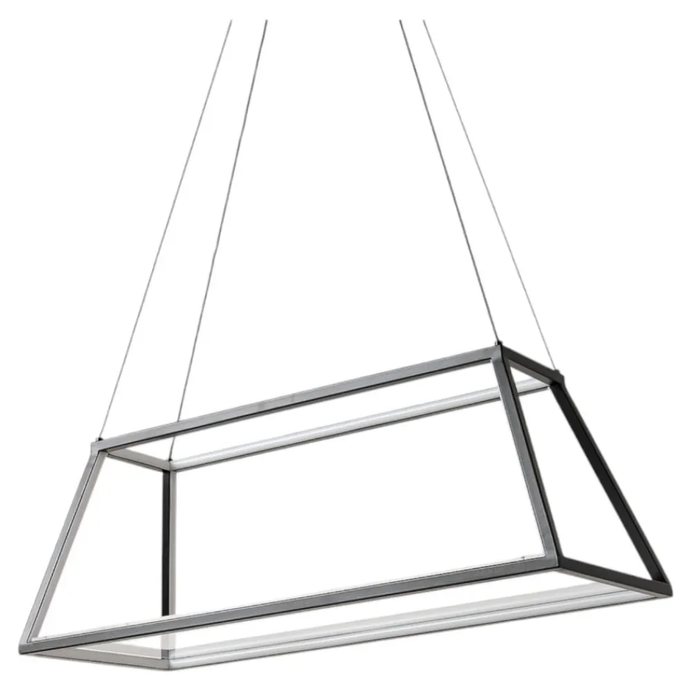 Lucande Pendellamper > LED-hængelampe Mensola, sort, aluminium, 75 cm