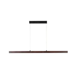 Lucande Pendellamper|Pendellamper > LED-hængelampe Nihalo, valnød, 122 cm, dæmpbar, CCT
