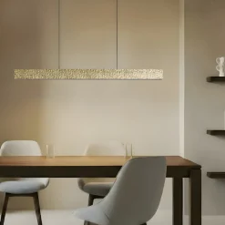 Pendellamper|Pendellamper ^ Lucande LED-hængelampe Nivara, 117 cm, guld, metal