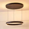 Lucande Pendellamper > LED-hængelampe Philine, Ø 60 cm, sort, jern