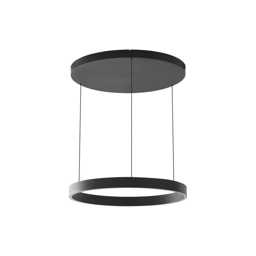 Lucande Pendellamper > LED-hængelampe Philine, Ø 60 cm, sort, jern