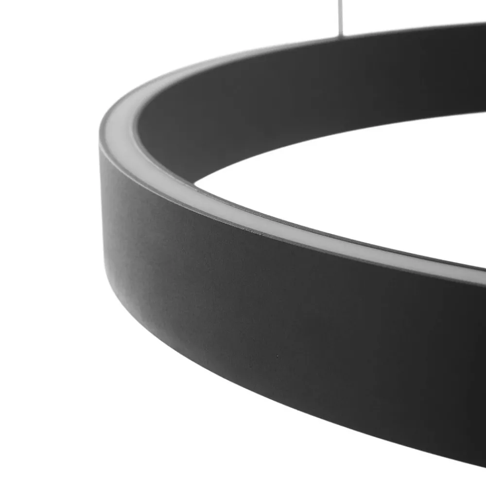 Lucande Pendellamper > LED-hængelampe Philine, Ø 60 cm, sort, jern