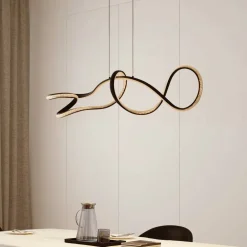 Lucande Pendellamper|Pendellamper > LED-hængelampe Rodado, sort, 110 cm, aluminium