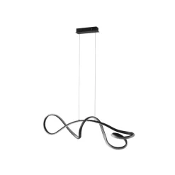 Lucande Pendellamper|Pendellamper > LED-hængelampe Rodado, sort, 110 cm, aluminium