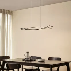 Lucande Pendellamper|Pendellamper > LED-hængelampe Sayori, 98 cm, sort, dæmpbar
