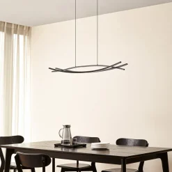 Lucande Pendellamper|Pendellamper > LED-hængelampe Sayori, 98 cm, sort, dæmpbar