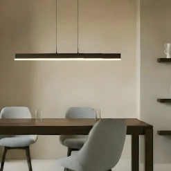 Pendellamper|Pendellamper ^ Lucande LED-hængelampe Torven, sort, CCT, udtrækkelig