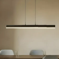 Pendellamper|Pendellamper ^ Lucande LED-hængelampe Torven, sort, CCT, udtrækkelig