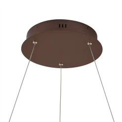 Lucande Pendellamper|Pendellamper > LED-hængelampe Yonam, Ø 80 cm, 1 lyskilde, brun, CCT
