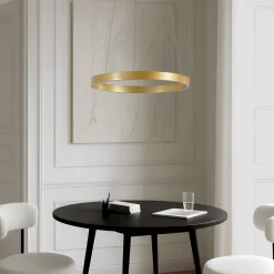 Lucande Pendellamper|Pendellamper > LED-hængelampe Yonam, Ø 60 cm, 1 lyskilde, guld, CCT