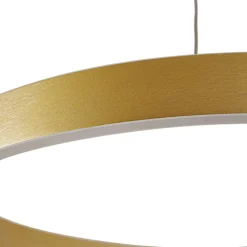 Lucande Pendellamper|Pendellamper > LED-hængelampe Yonam, Ø 60 cm, 1 lyskilde, guld, CCT