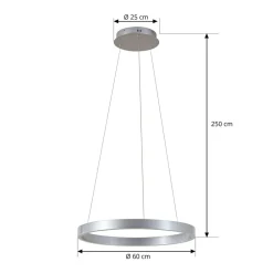 Pendellamper|Pendellamper ^ Lucande LED-hængelampe Yonam, Ø 60 cm, 1 lyskilde, aluminium, CCT