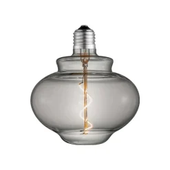 Lucande Dæmpbar Led-Pære|Filament Pære > LED-klokkelampe, E27 4W, Ø 16 cm, 1800K, røgfarvet