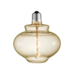 Lucande Dæmpbar Led-Pære|Filament Pære > LED-klokkelampe, E27 4W, ravfarvet, Ø 16 cm, 2700K