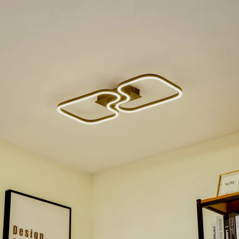 Lucande Loftlamper > LED-loftlampe Amiya, 64 cm, sort, aluminium