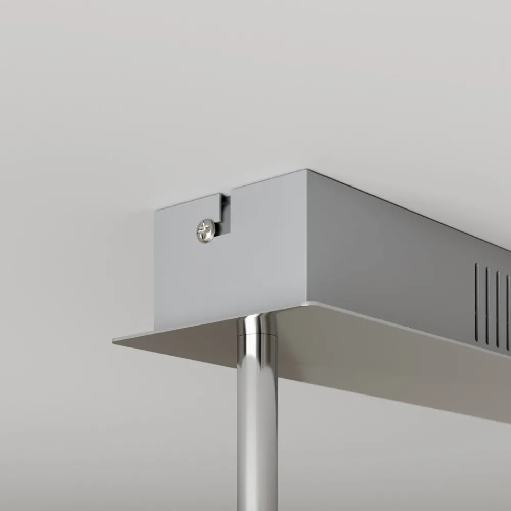 Lucande Loftlamper > LED-loftlampe Edano, 122 cm, hvid, tekstil, dæmpbar