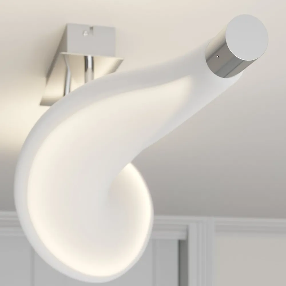 Lucande Loftlamper > LED-loftlampe Edano, 122 cm, hvid, tekstil, dæmpbar