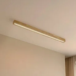 Lucande Gang|Loftlamper > LED-loftlampe Emara, lys træ, eg, dæmpbar