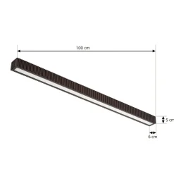 Gang|Loftlamper ^ Lucande LED-loftlampe Emara, mørkt træ, eg, dæmpbar