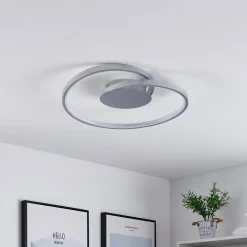 Gang|Loftlamper ^ Lucande LED-loftlampe Enesa, Ø 46 cm, 2.700 K, dæmpbar